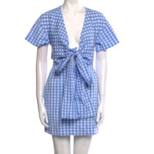 Three Graces Plaid Print Mini Dress Size: M | US2, UK6